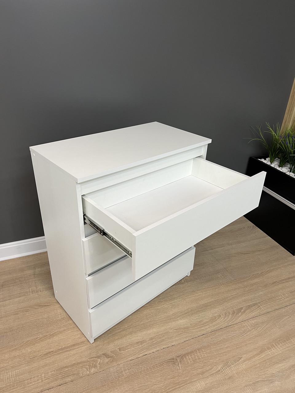 Комод Кватро 4 шухляди 700х860х380 мм Білий - фото 5