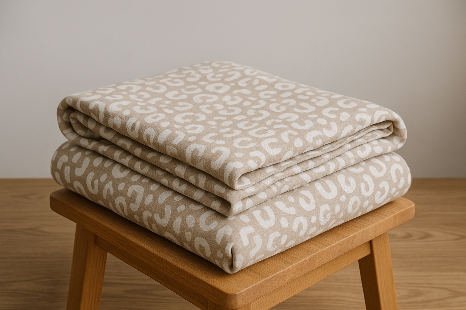 Плед муслиновый Leopard полуторный 160х220 см Бежевый (MH-9239-48-2/WP/х160)