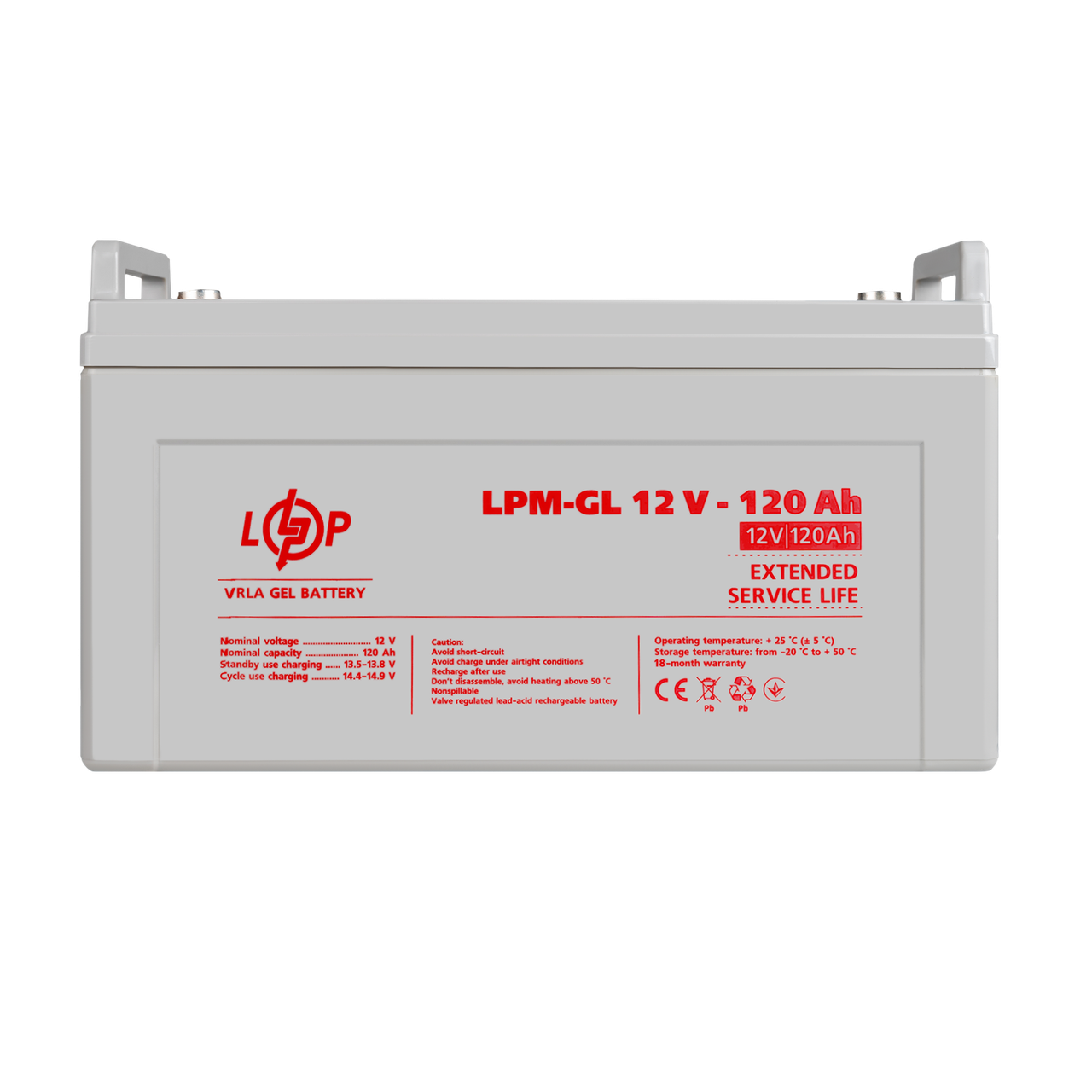 Аккумулятор гелевый LPM-GL 12V-120 Ah