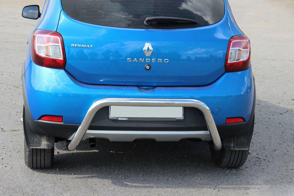 Задняя дуга AK007 CAN для Renault Sandero 2013-2022 гг. нержавеющая сталь Хром