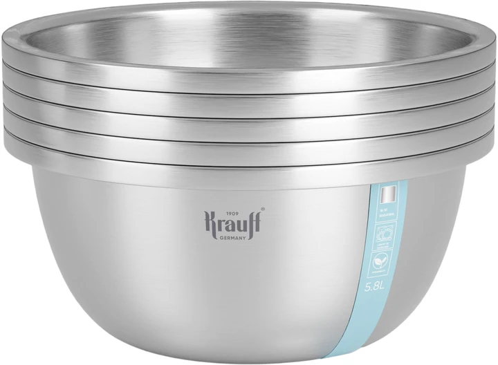 Миска кухонна Krauff з нержавіючої сталі 5,8 л Ø 30 см (29-298-020) - фото 3