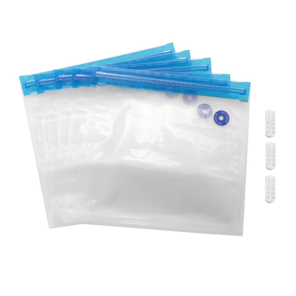 Пакеты вакуумные Vacuum Bag для пищевых продуктов с застежкой и клапаном 6 шт. 30х34 см (R37418-30) Пакеты вакуумные Vacuum Bag для пищевых продуктов с застежкой и клапаном 6 шт. 30х34 см (R37418-30)