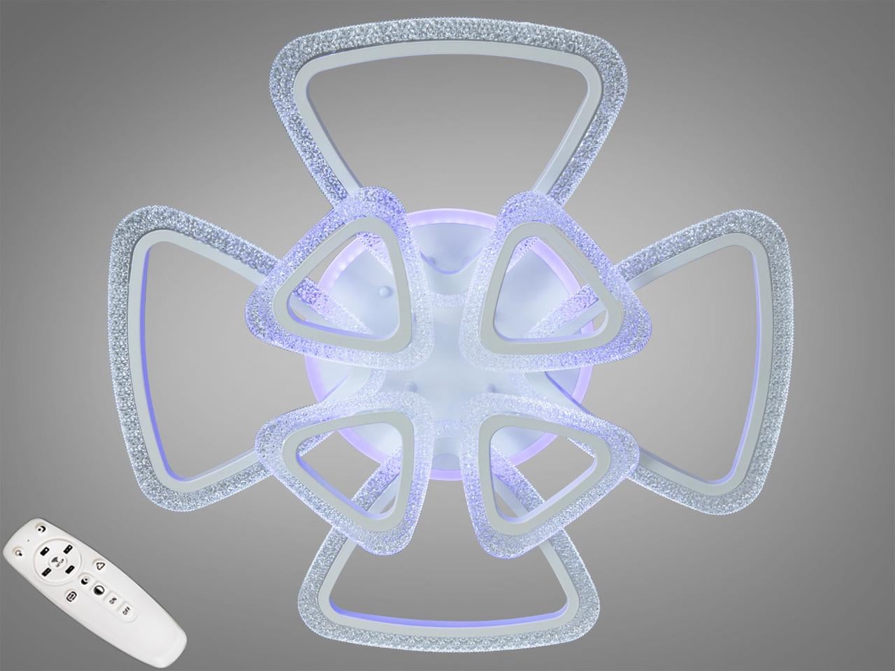 Люстра потолочная с диммером LED 2407/4+4WH 3col dim (2437588209)