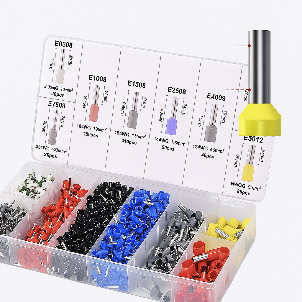 Кримпер для гильз 0,25-10 мм2 и 1200 гильз в кейсе (28112664) - фото 5