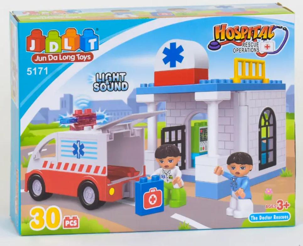Конструктор JDLT Пункт скорой помощи 30 крупных дет. (JDLT 5171)