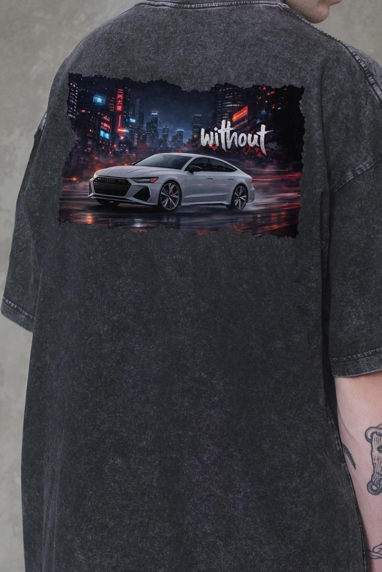 Футболка оверсайз Without Washed Grey Audi L/XL Black (L/XL8056334 8056335) - фото 2 Футболка оверсайз Without Washed Grey Audi L/XL Black (L/XL8056334 8056335) - фото 2