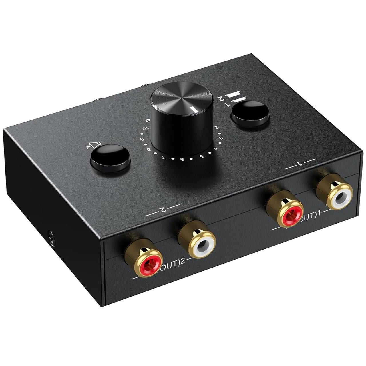 Аудио двухсторонний свитч/сплиттер Addap AS-01 2в1 с RCA стерео сигналом на 2 канала