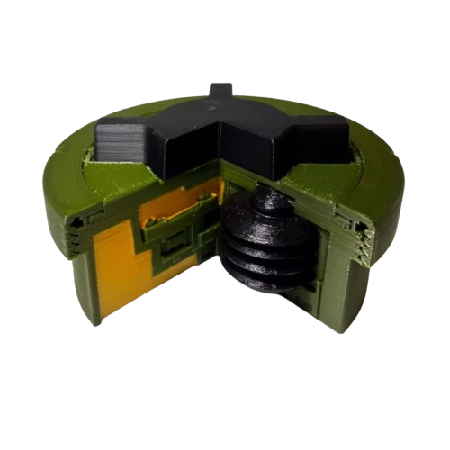 Макет протипіхотної фугасної міни натискної дії ПМН-2 в розрізі