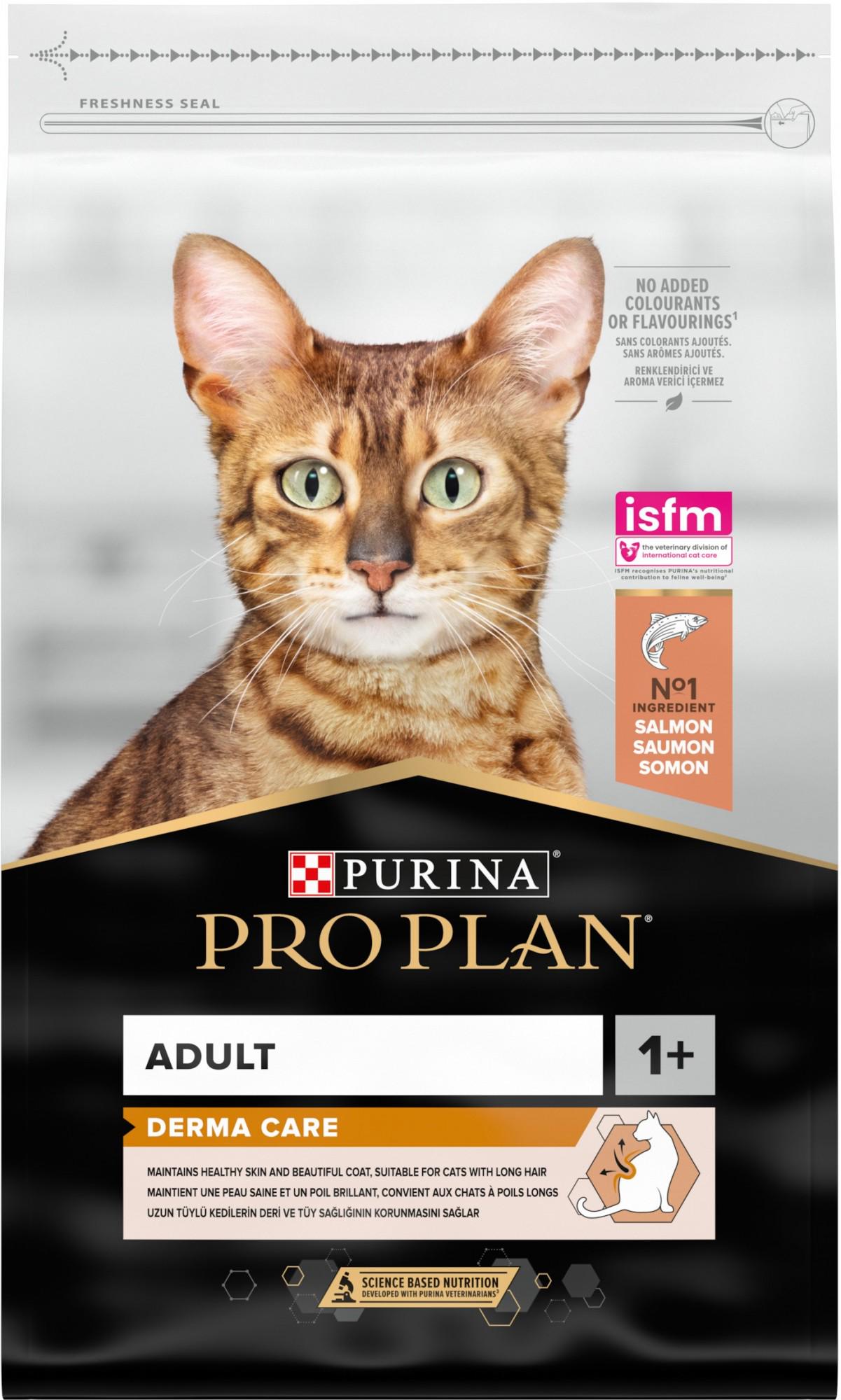 Сухий корм для котів Purina Pro Plan Derma Care підтримка здоров'я шкіри та краси вовни з лососем 10 кг (7613036529235)