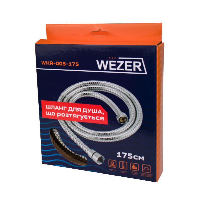 Шланг для гігієнічного душу розтяжний Wezer WKR-005-150 150 см Хром (1641611879) - фото 2 Шланг для гігієнічного душу розтяжний Wezer WKR-005-150 150 см Хром (1641611879) - фото 2