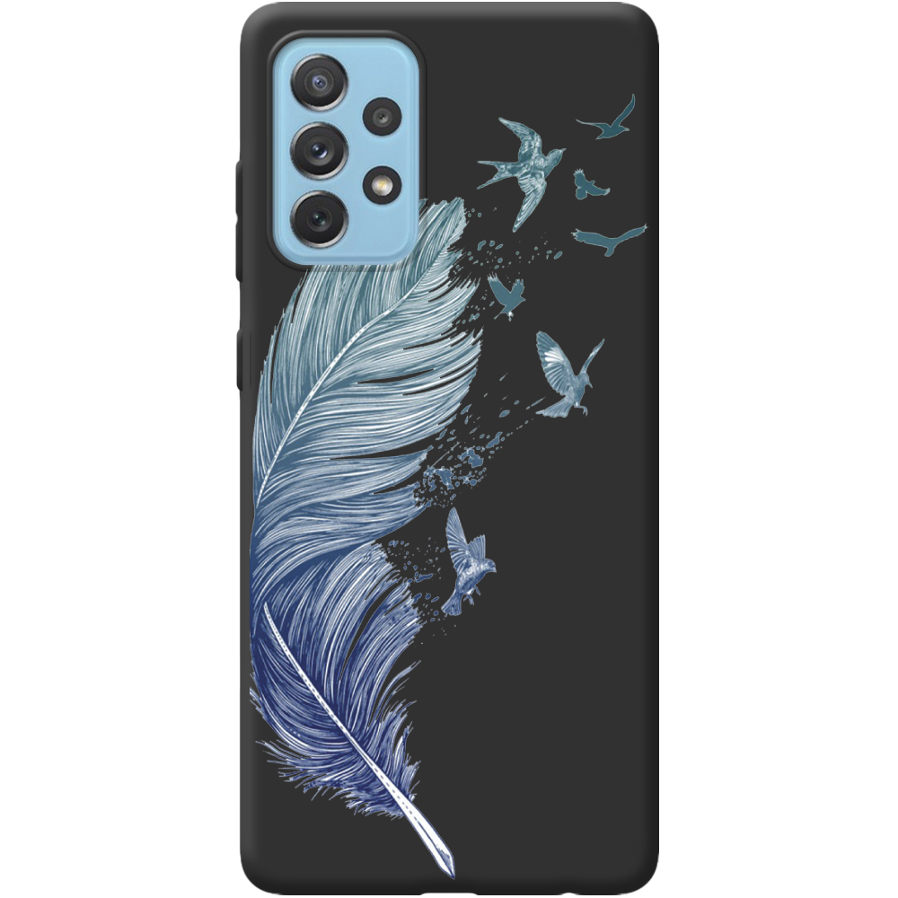 Чехол BoxFace Samsung A725 Galaxy A72 Feather Черный силикон (42070-cc38-42100)