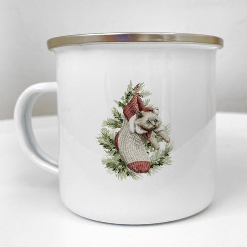 Кружка металлическая Camper Кошечка в носке 250 мл (KRM_23S091)