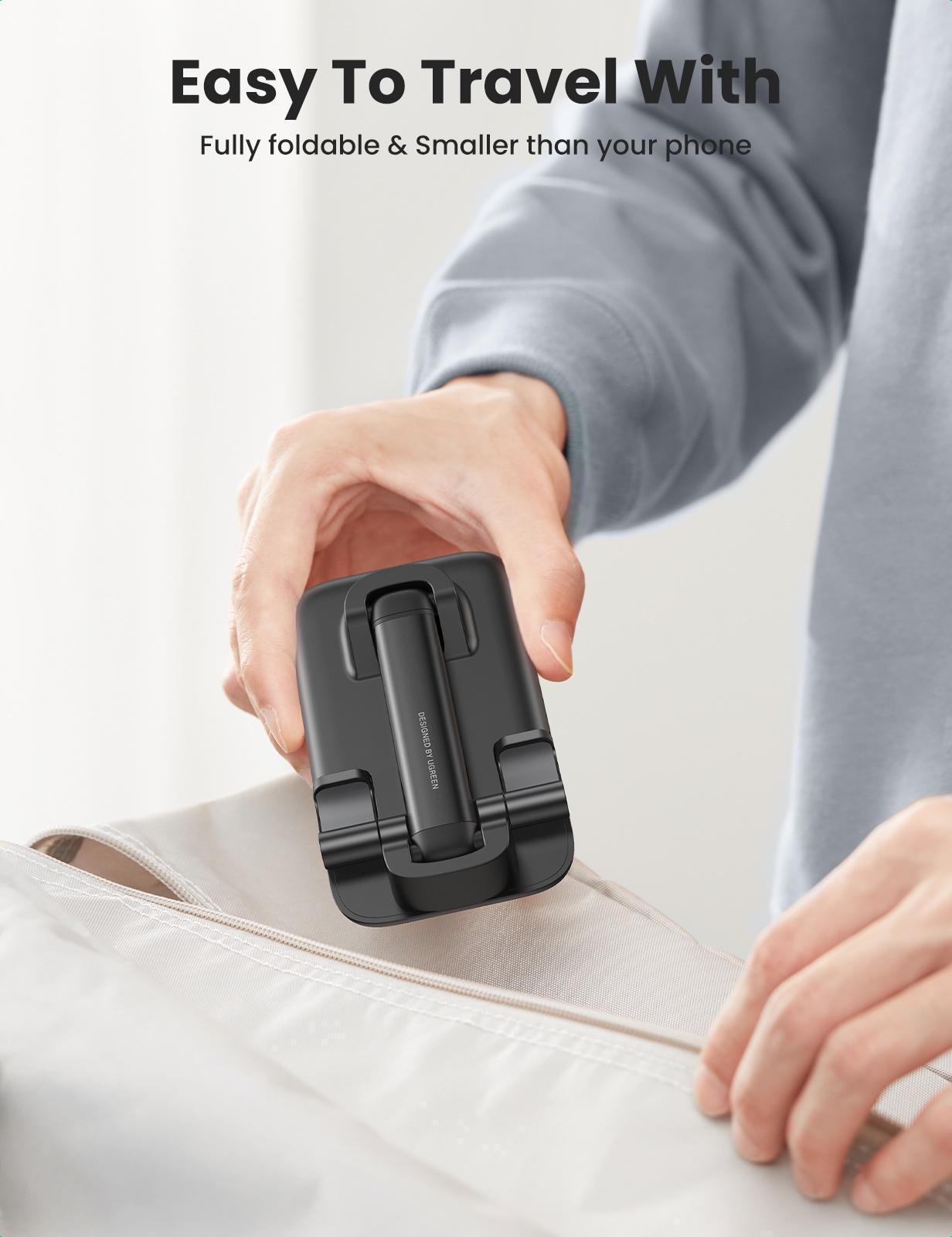 Підставка для телефону UGREEN складана Регульований кут 4-7.2" Чорний (20435) - фото 7