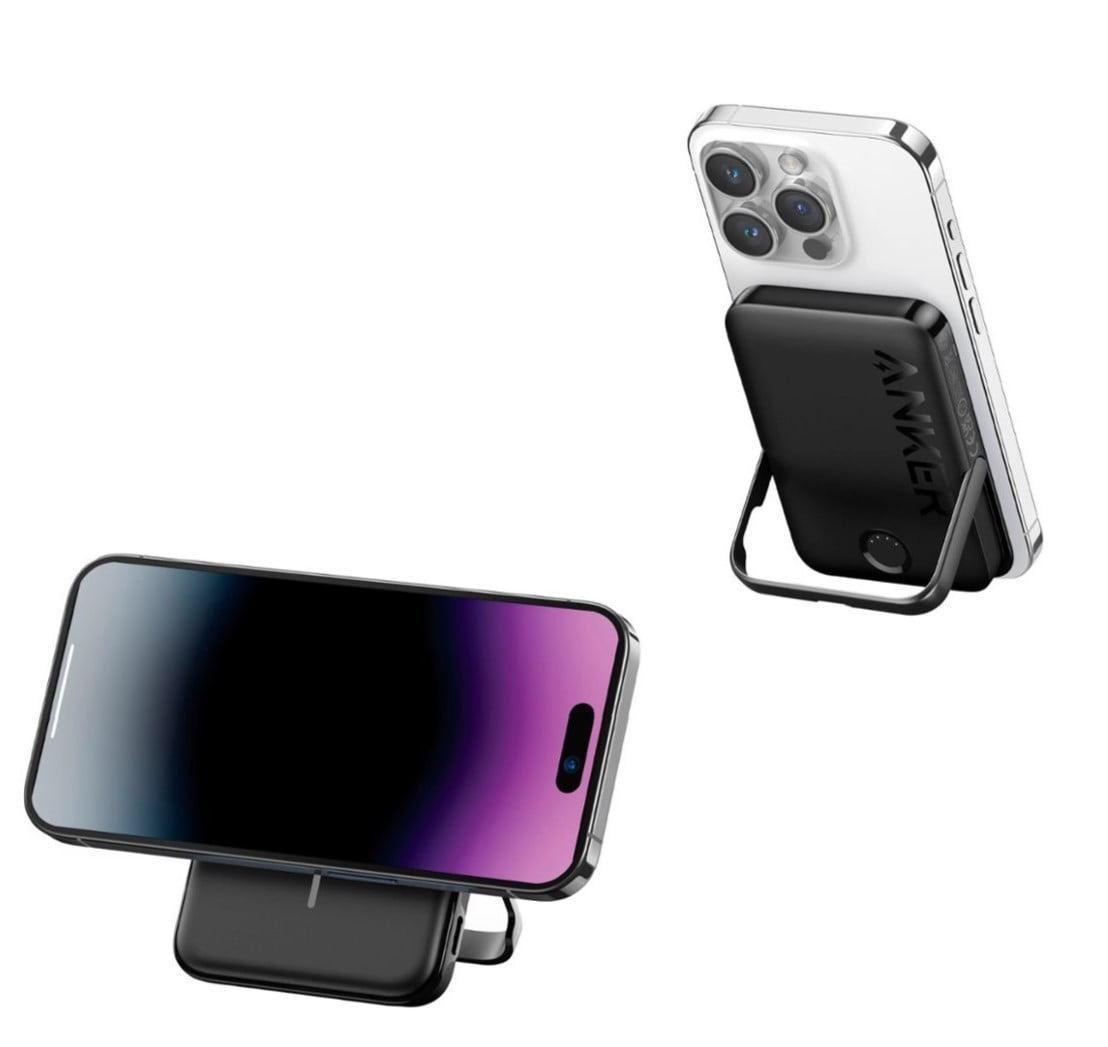 Повербанк магнітний Magsafe Anker A1618 5000 mAh для iPhone з підставкою для телефона Чорний (26389464) - фото 9 Повербанк магнітний Magsafe Anker A1618 5000 mAh для iPhone з підставкою для телефона Чорний (26389464) - фото 9