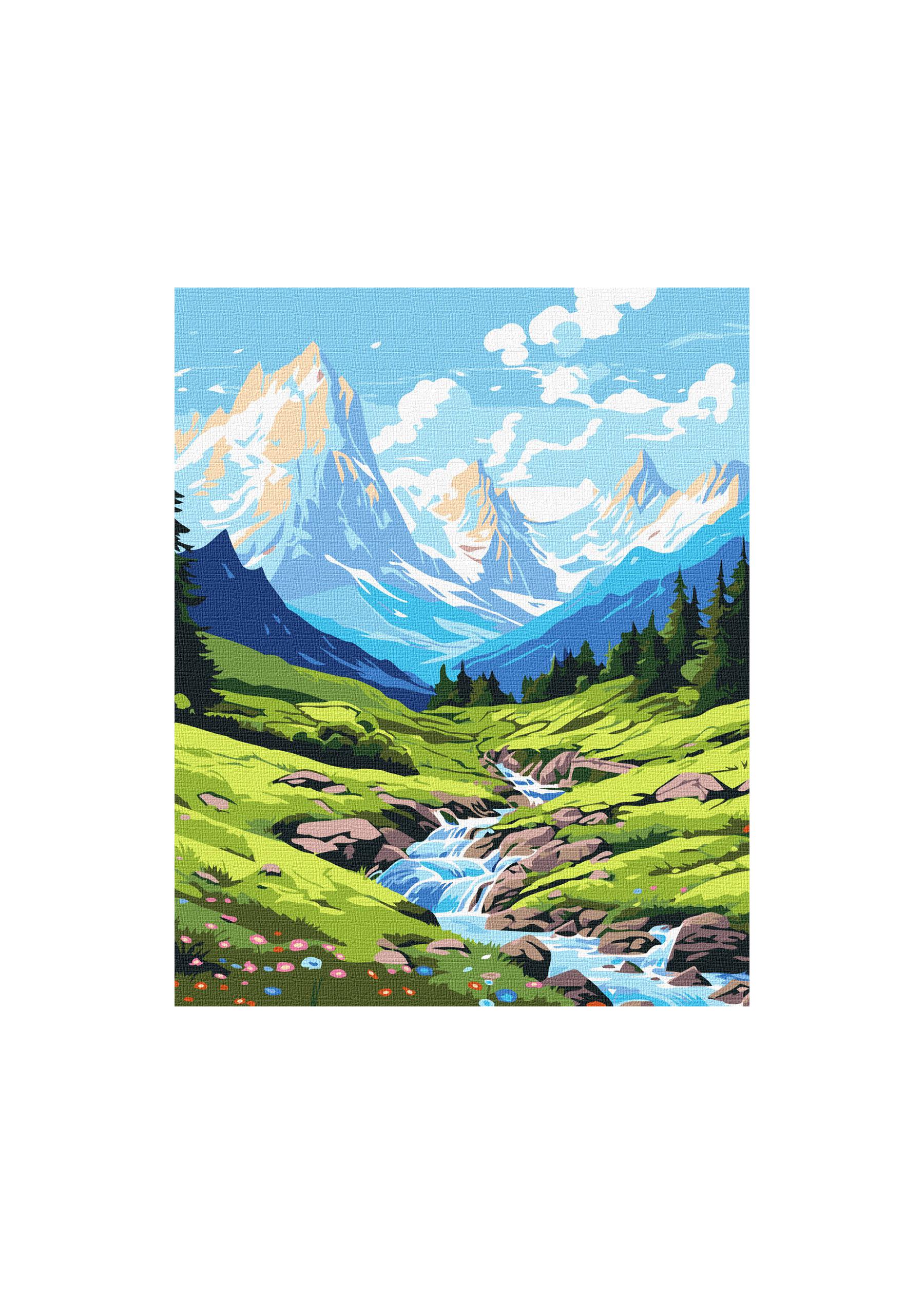 Картина по номерам Идейка Лето в горах 40х50 (КНO2892)