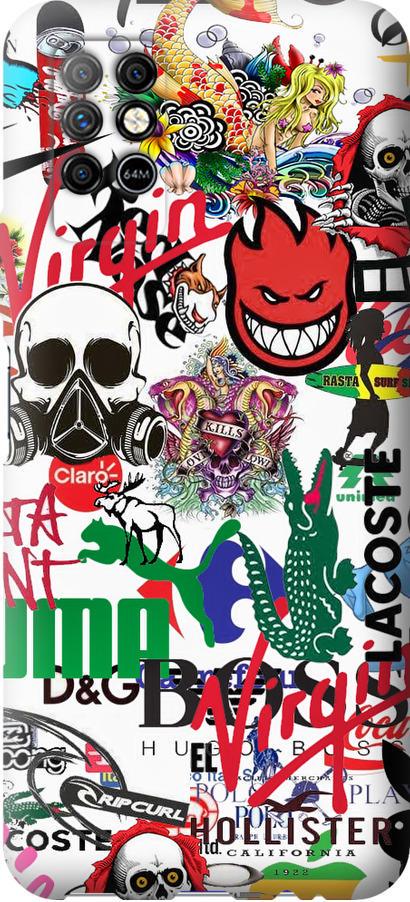 Чехол на Infinix Note 8 Many different logos (4022u-2710-42517)
