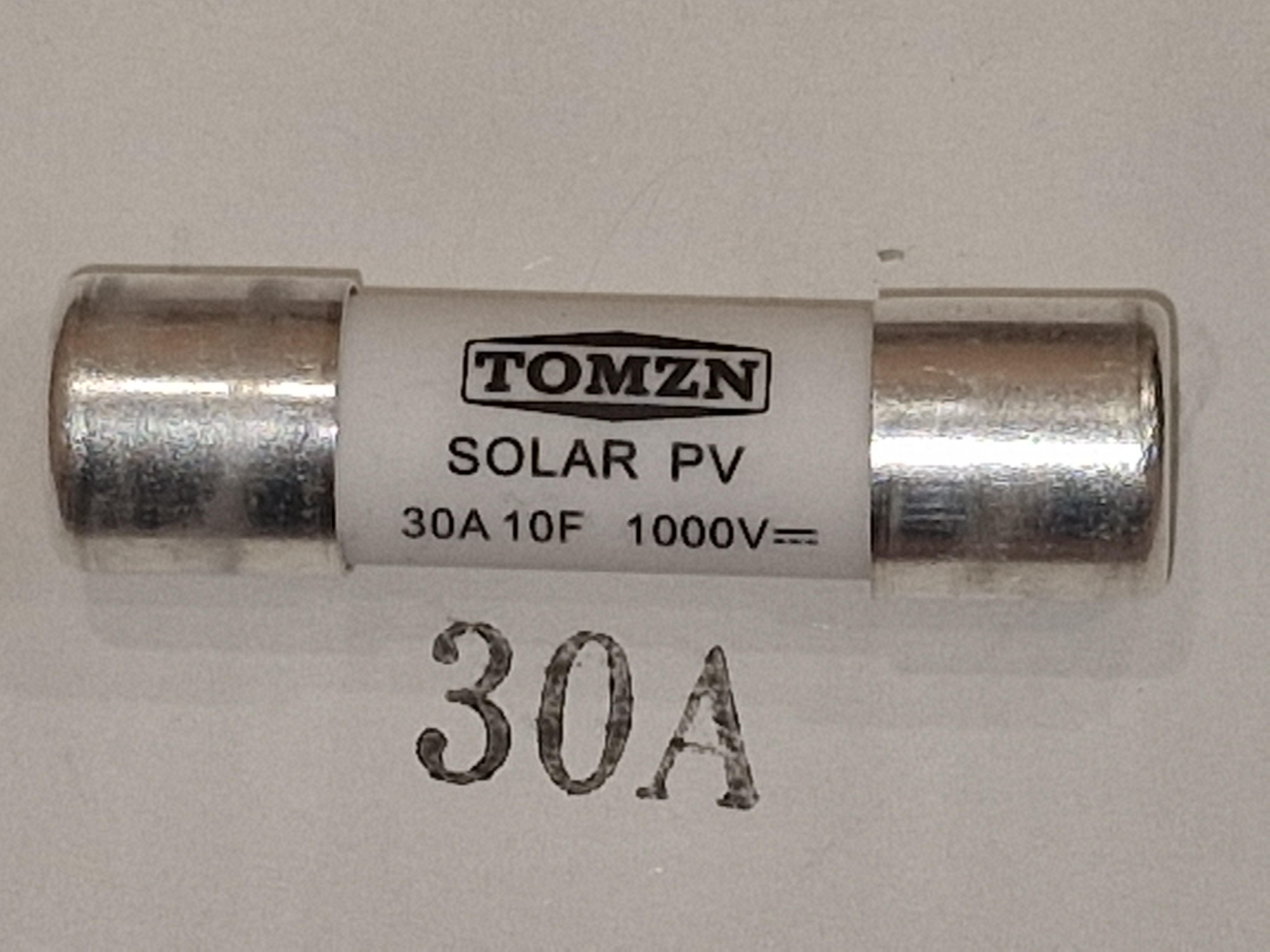 Предохранитель TOMZN 30A 1000V 10x38мм PV класс gPV плавкий цилиндрический для солнечных панелей Solar FUSE 1038 PV систем (22120343) - фото 9