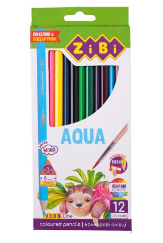 Олівці кольорові акварельні ZiBi Kids Line 12 кольорів (ZB.2475)