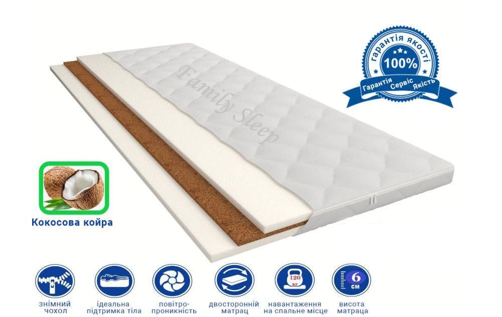 Матрас футон Family Sleep Глори 110x190 см (11586) - фото 3 Матрас футон Family Sleep Глори 110x190 см (11586) - фото 3