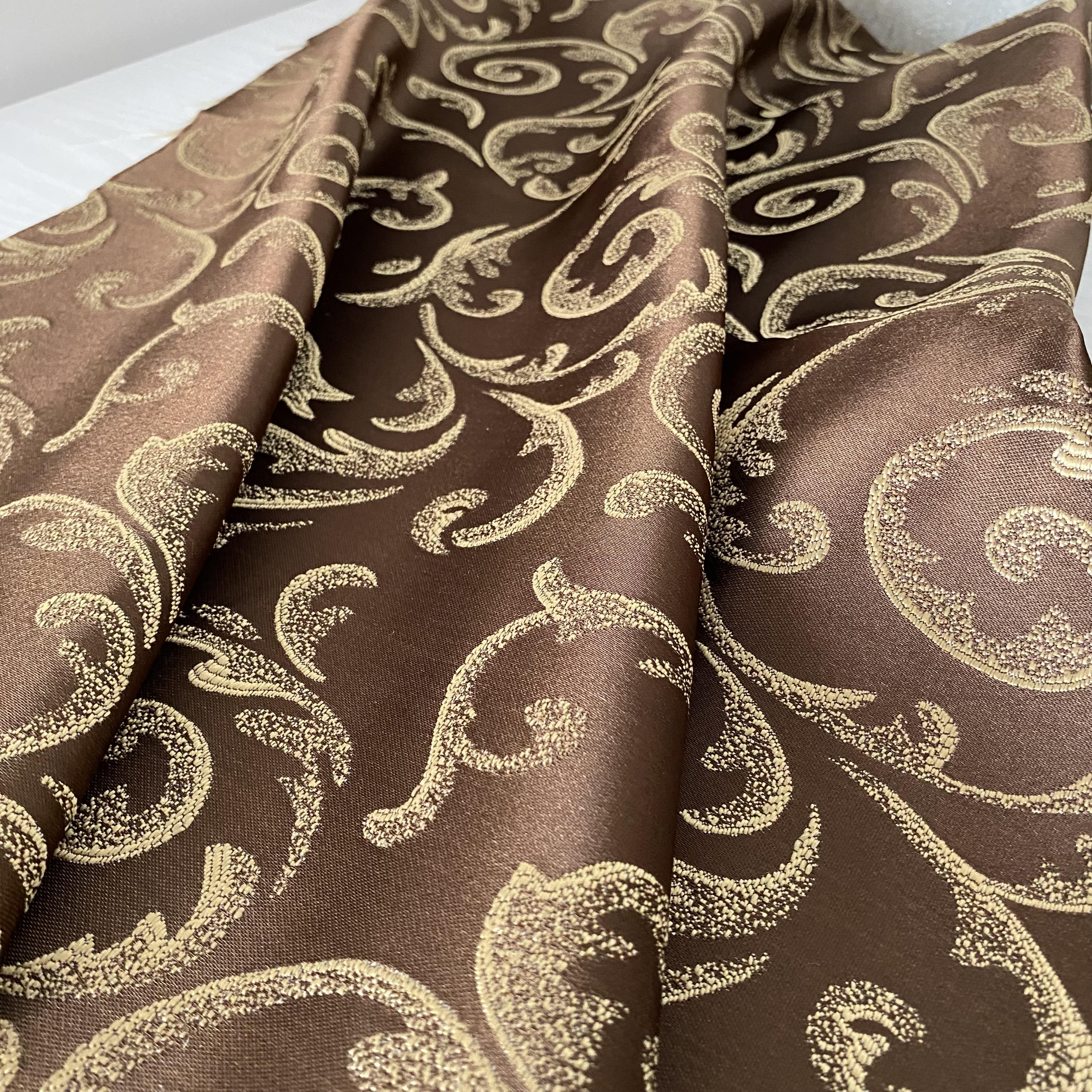 Тканина жакард Mebellini Ніколь 145 см Шоколад (MTEP2000-007)