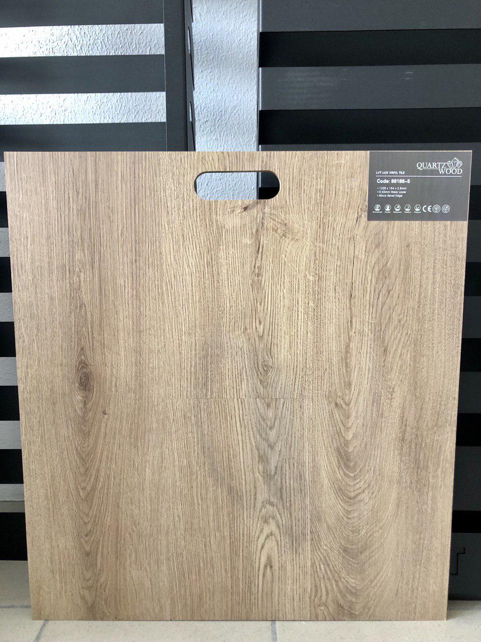 Ламінат вініловий Quartzwood Natural Oak LVT клейовий вологостійкий 1220x183x2,5 мм (88188-005) - фото 2