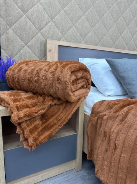 Покрывало велсофт Шарпей 200х230 см Терракотовый (87-107) - фото 4 Покрывало велсофт Шарпей 200х230 см Терракотовый (87-107) - фото 4