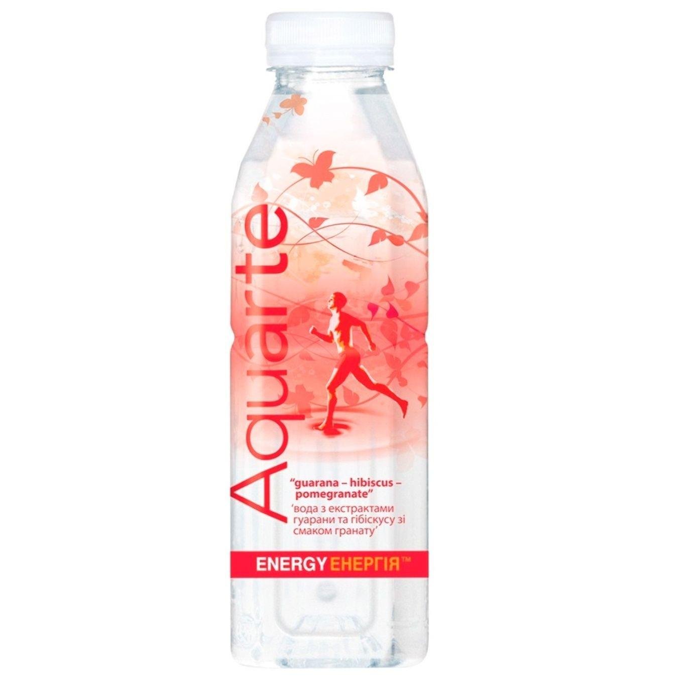 Вода Aquarte с экстрактами гуараны и гибискуса со вкусом граната 500 мл