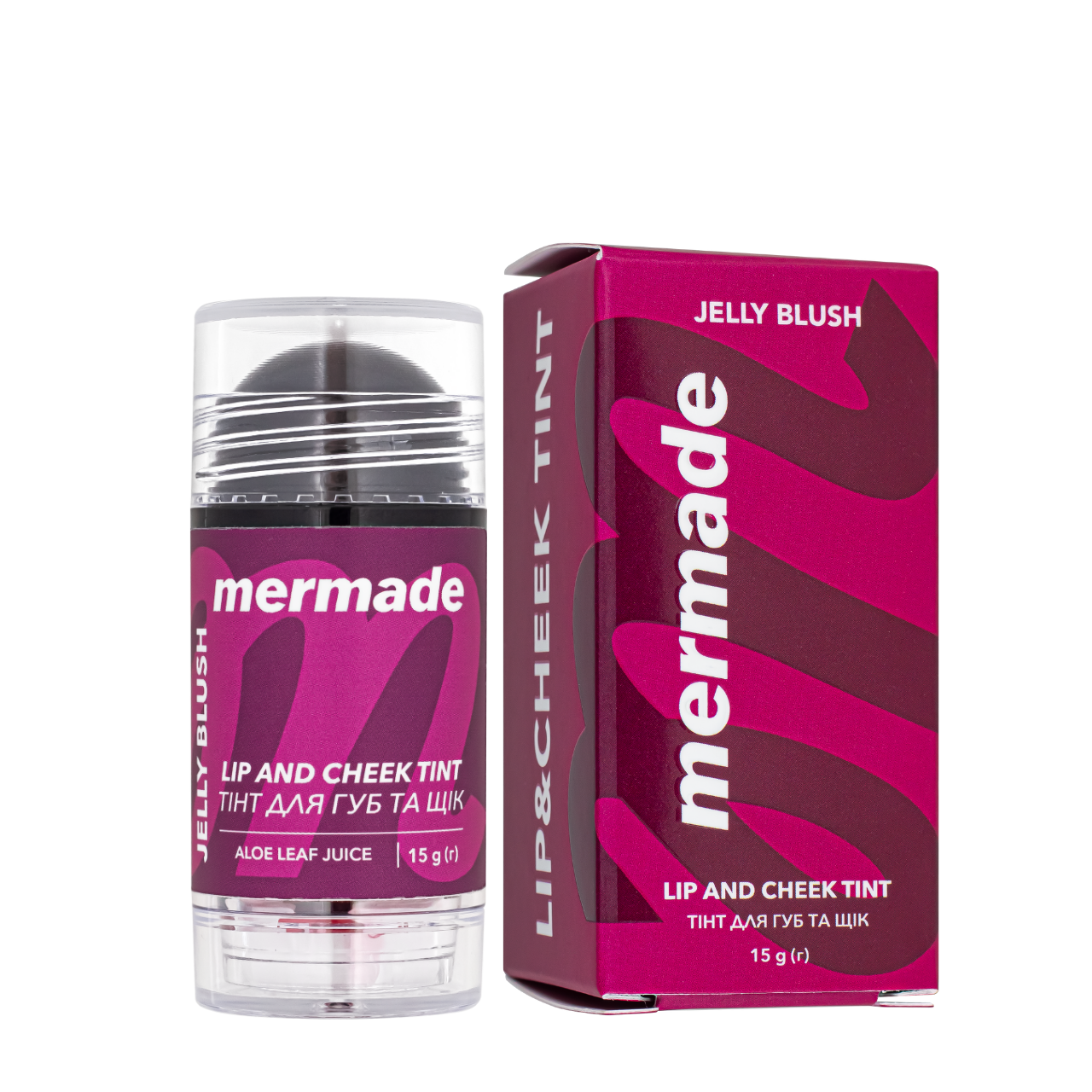 Тінт для губ і щік Mermade Jelly Blush 15 г Темно-рожевий (13351601)