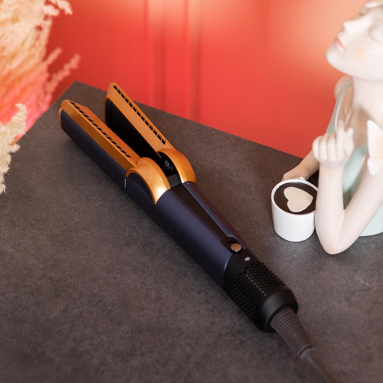 Утюжок для волос Air Stasghtener воздушный 1300 Вт Синий (6052) - фото 14