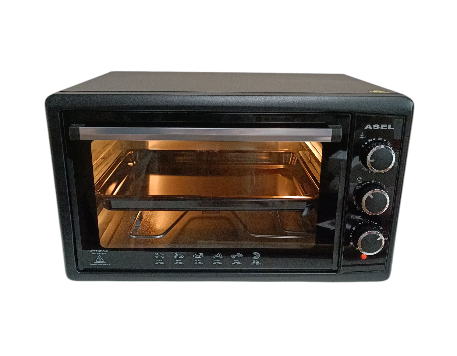 Печь электрическая Asel AF50-33 конвекция/подсветка/таймер 90 мин. 50 л - фото 8