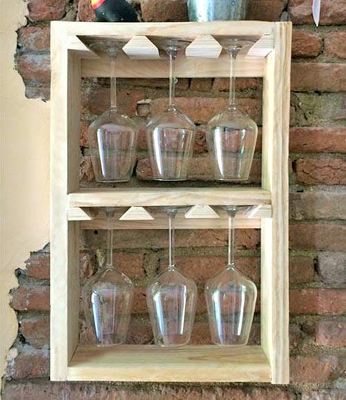 Полка для бокалов из дерева Мейсер Бланже (ОБС-005901)