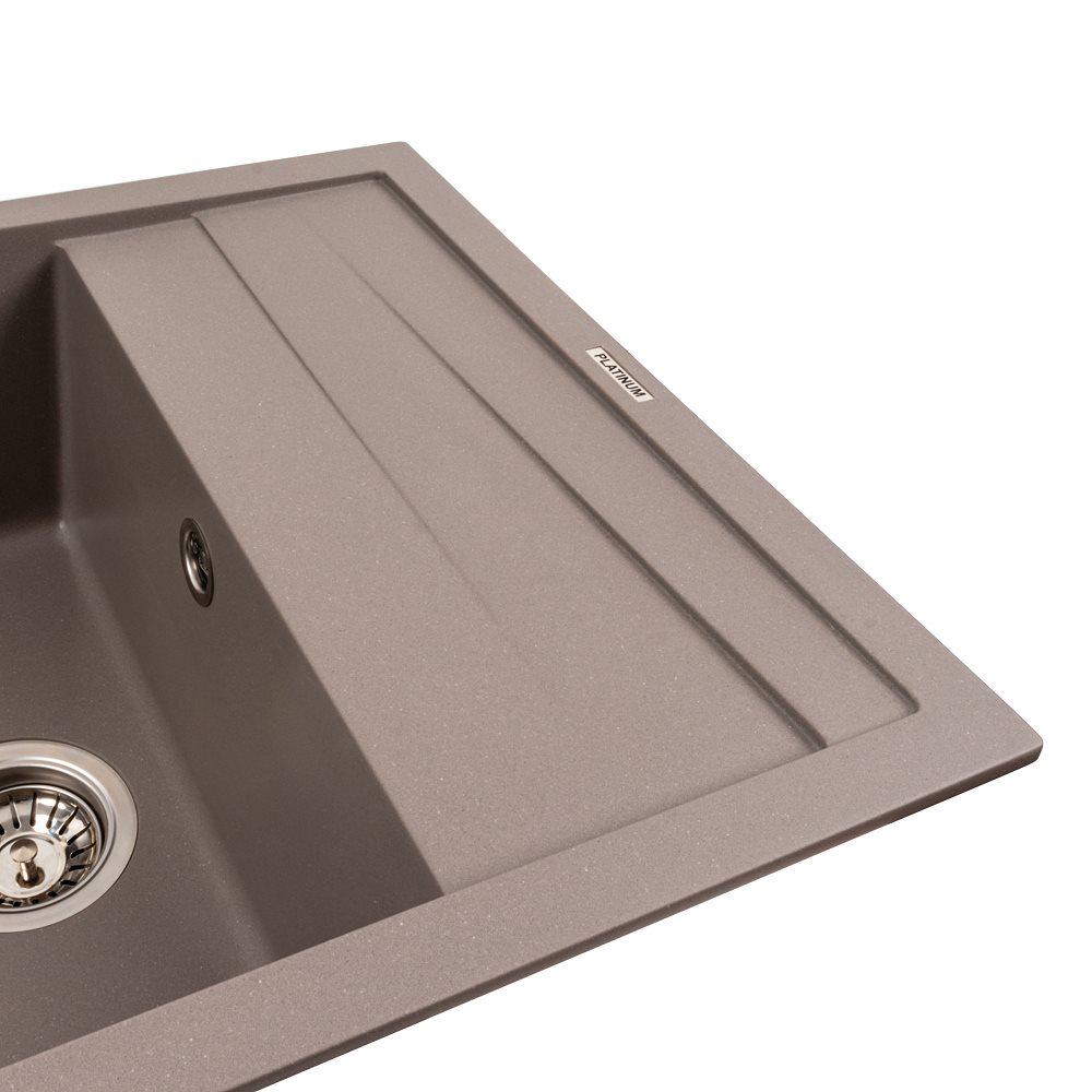 Мойка кухонная гранитная 7050 Cascada Platinum матовая Дюна - фото 3 Мойка кухонная гранитная 7050 Cascada Platinum матовая Дюна - фото 3