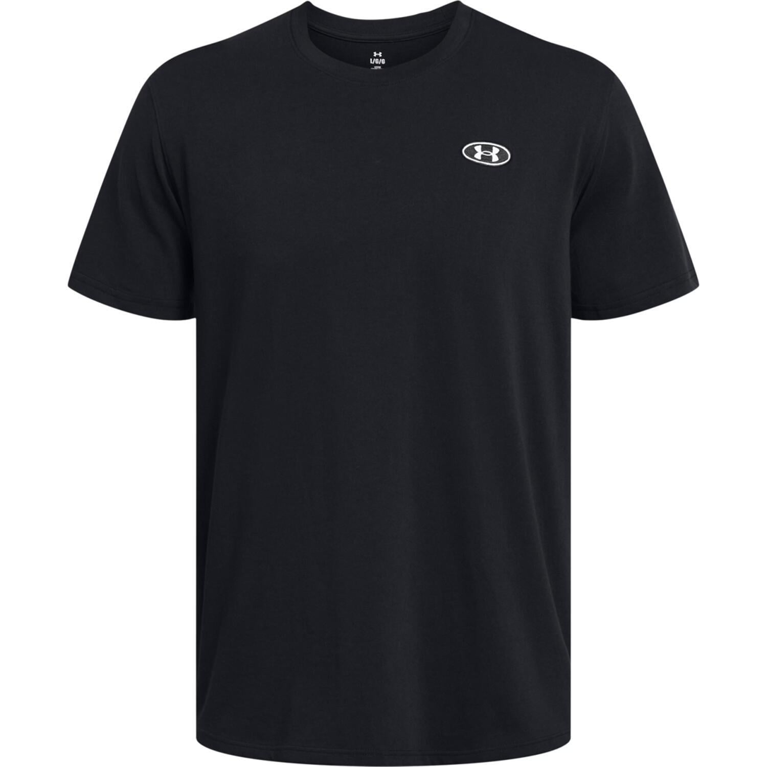 Футболка Under Armour HEAVYWEIGHT LEFT CHEST PATCH 1382902-001 S Черный (49679-45)