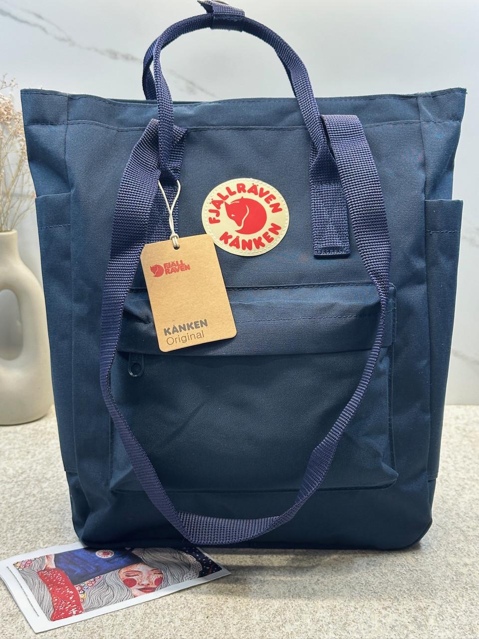 Сумка-рюкзак Fjallraven Kanken Totepack Темно-синий (FK002314) Сумка-рюкзак Fjallraven Kanken Totepack Темно-синий (FK002314)