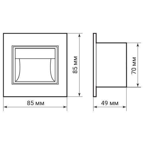 Светильник лестничный светодиодный накладной ARDERO DH1010ARD 3Вт 3000K Черный (00000063415) - фото 3 Светильник лестничный светодиодный накладной ARDERO DH1010ARD 3Вт 3000K Черный (00000063415) - фото 3