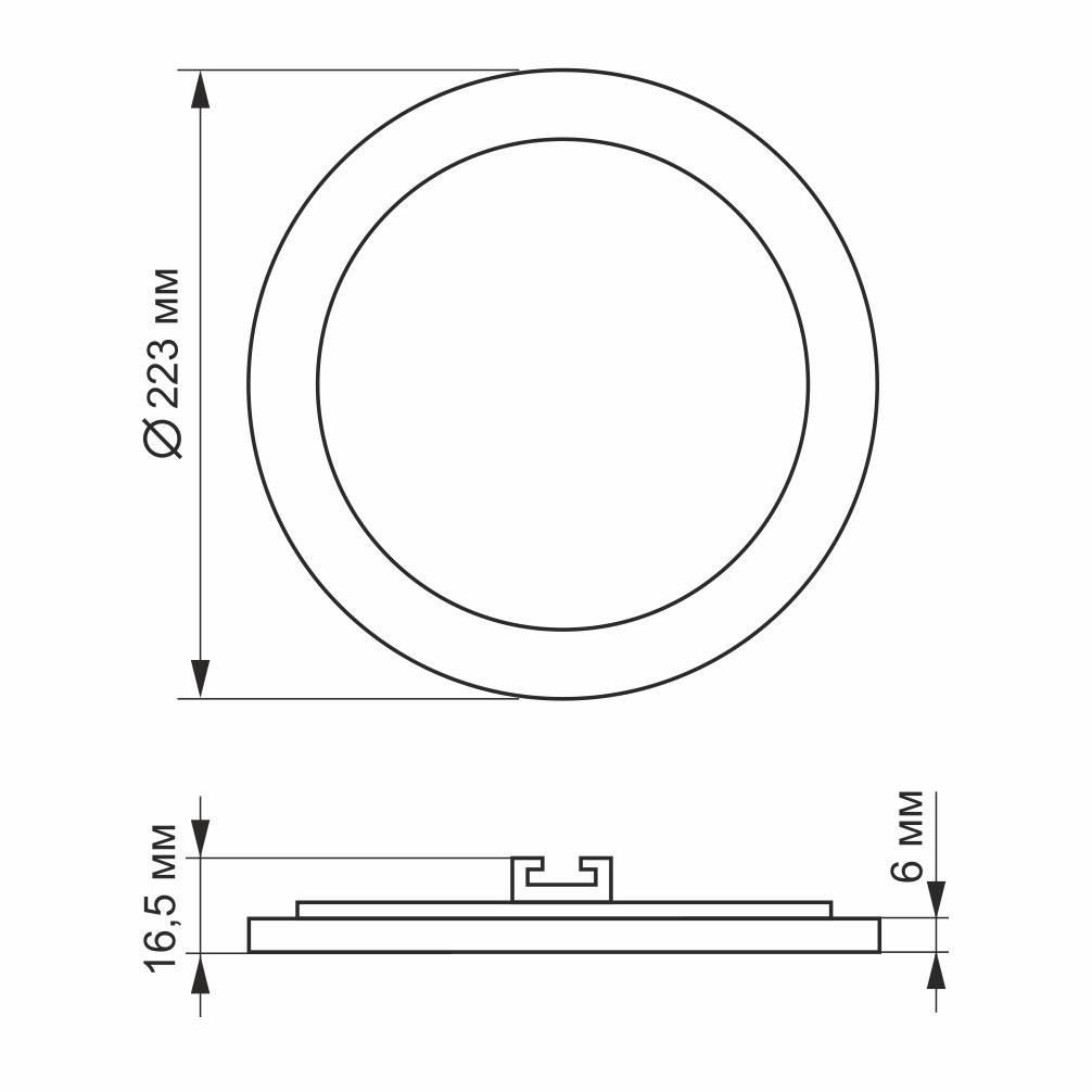 LED светильник VIDEX 18W 5000K BH12R-185N встраиваемый круглый (42855) - фото 3