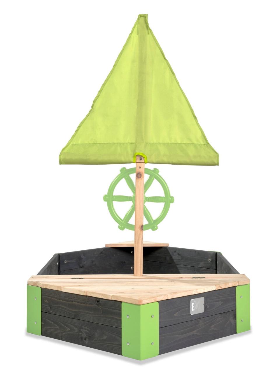 Песочница-корабль детская Exit Aksent из кипариса 190x90 см (2654930177) - фото 2