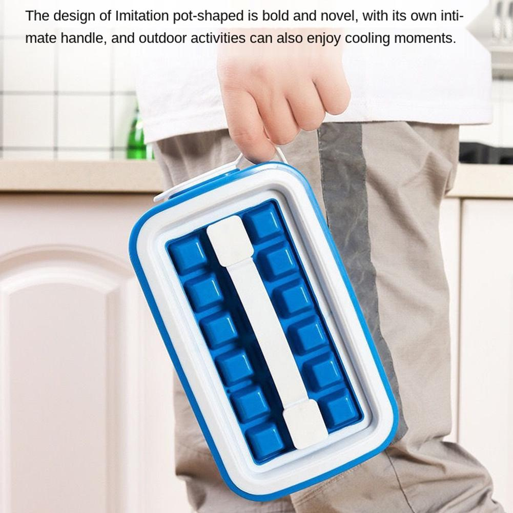 Форма для льоду силіконова Cool Home Ice Tray з кришкою на 18 кубиків (a4fe3477) - фото 6