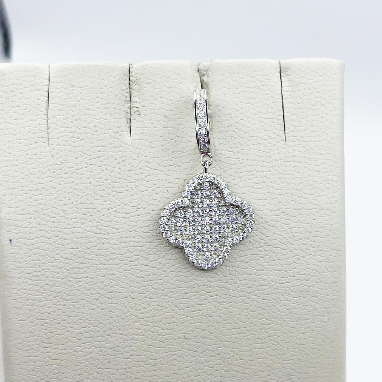 Серебряный кулон с кубическим цирконием Клевер 1,95 г (2323572819)