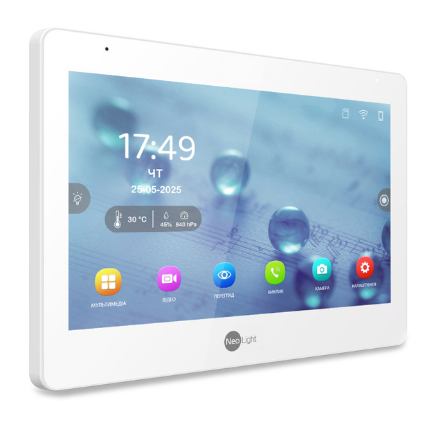 Відеодомофон гібридний 10,1" NeoLight MEZZO Hybrid з Wi-Fi White (301755)