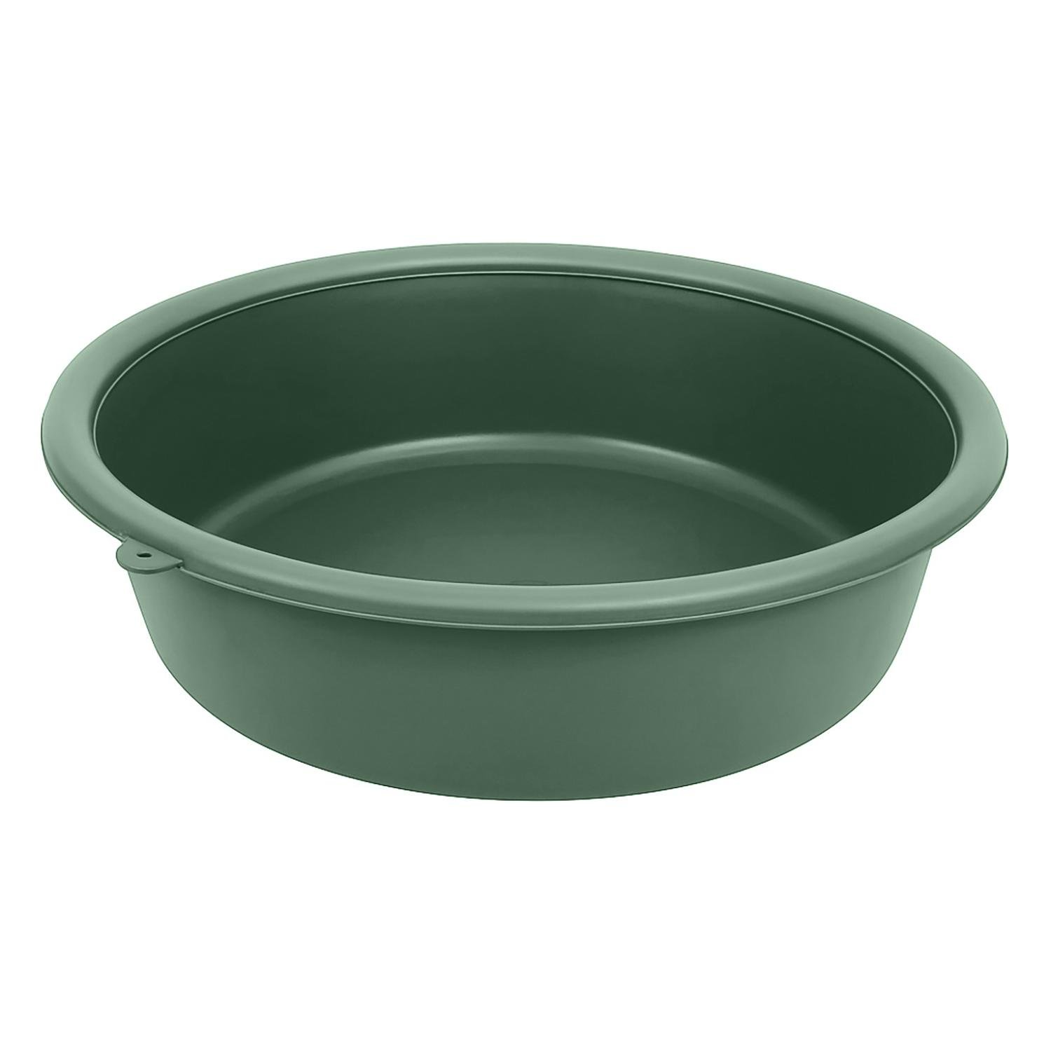 Таз пластиковый хозяйственный круглый Ø 35х14 см 8 л Зеленый (88049)