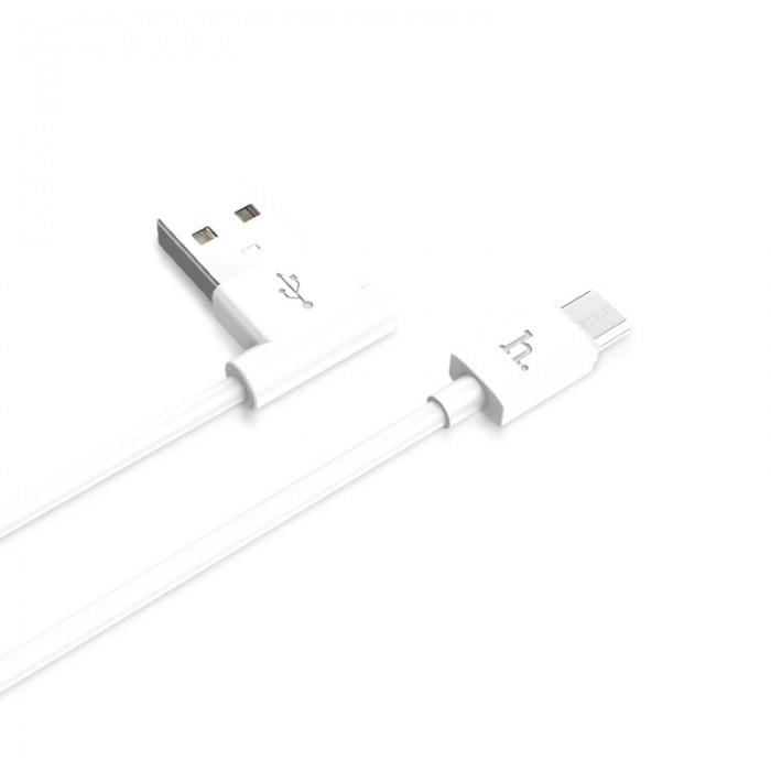 Кабель HOCO UPM10 USB micro USB L подібний 1,2 м Білий - фото 2