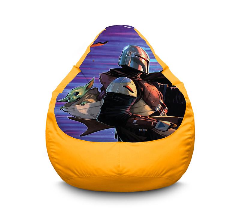 Кресло мешок iPuff The Mandalorian Fan art Оксфорд XL 80x110 см Желтый Кресло мешок iPuff The Mandalorian Fan art Оксфорд XL 80x110 см Желтый
