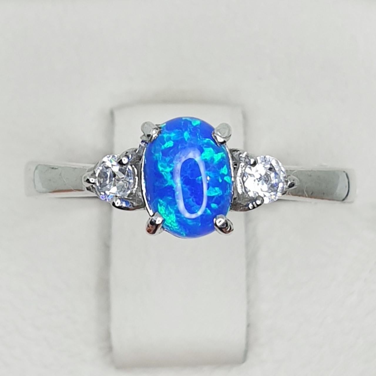 Кольцо серебряное с опалом р. 18 3,02 г (1416710371)