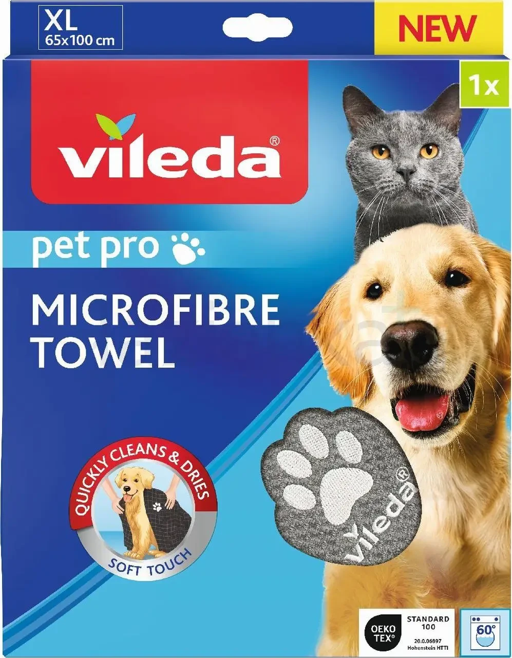 Полотенце из микрофибры Vileda Pet Pro для домашних животных XL (172651) - фото 4