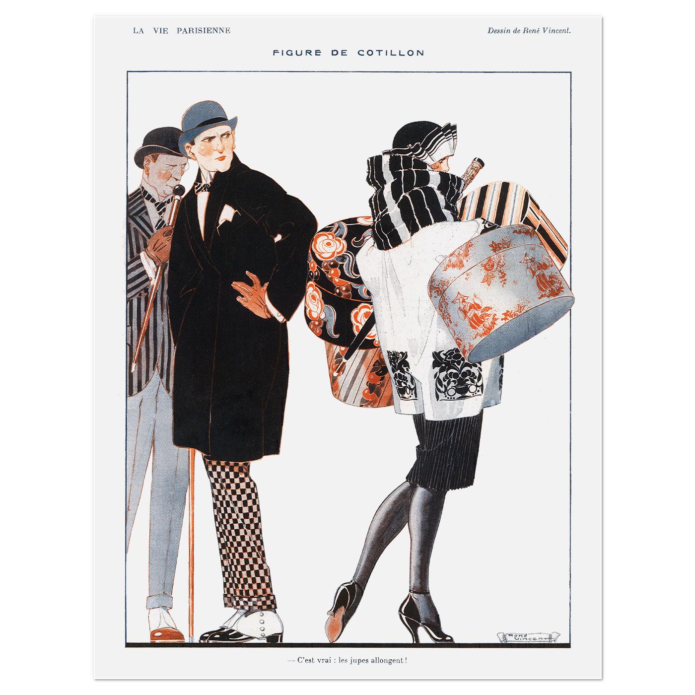 Плакат винтажный Figure De Cotillon 1920 46x60 см (0242)