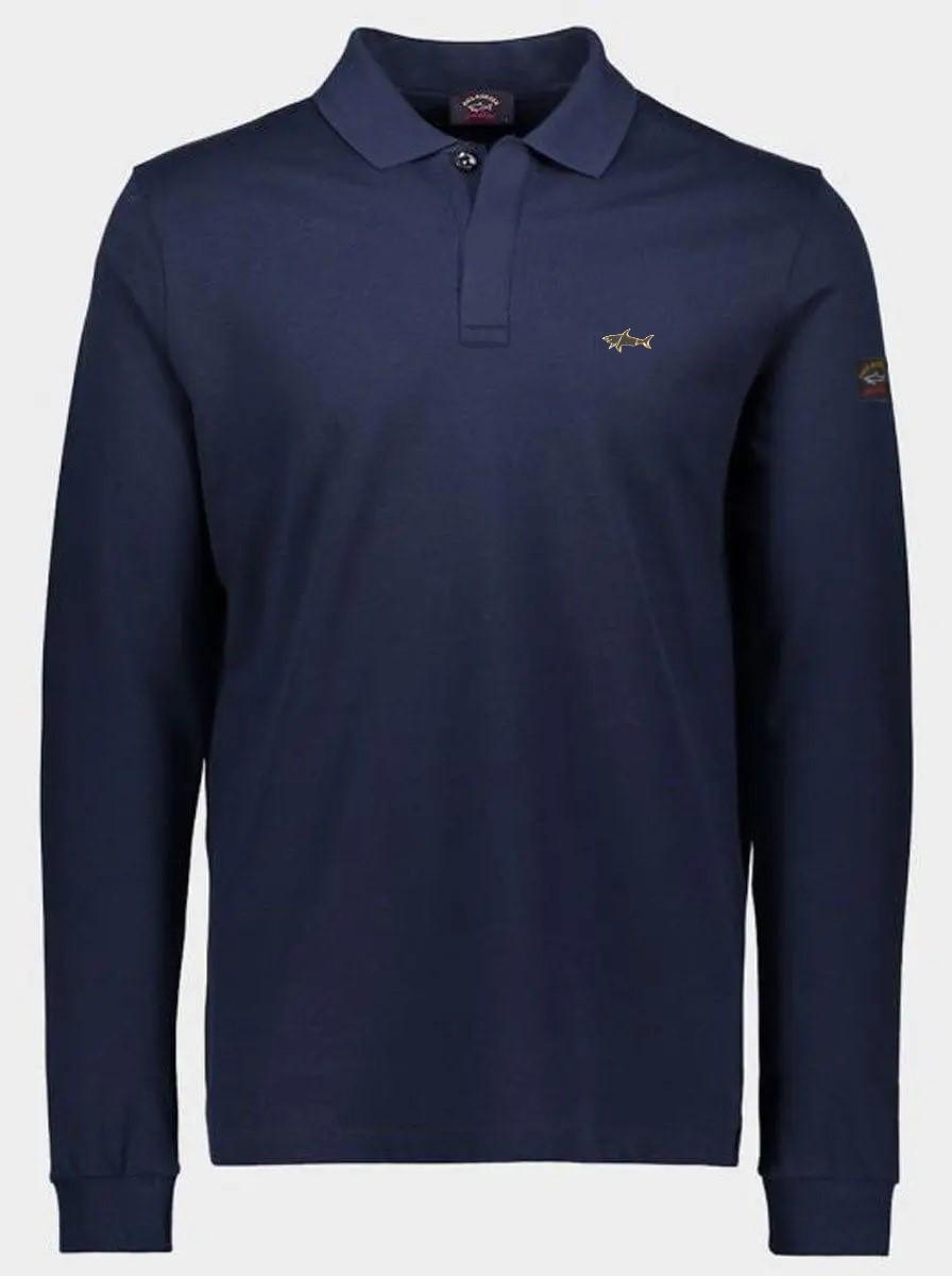 Поло чоловіче з довгим рукавом Paul & Shark Interlock PS-15700NV 3XL