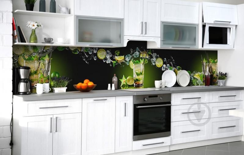 Скинали на кухню Zatarga «Холодный лимонад» 650х2500 мм виниловая 3Д наклейка кухонный фартук самоклеящаяся Скинали на кухню Zatarga «Холодный лимонад» 650х2500 мм виниловая 3Д наклейка кухонный фартук самоклеящаяся