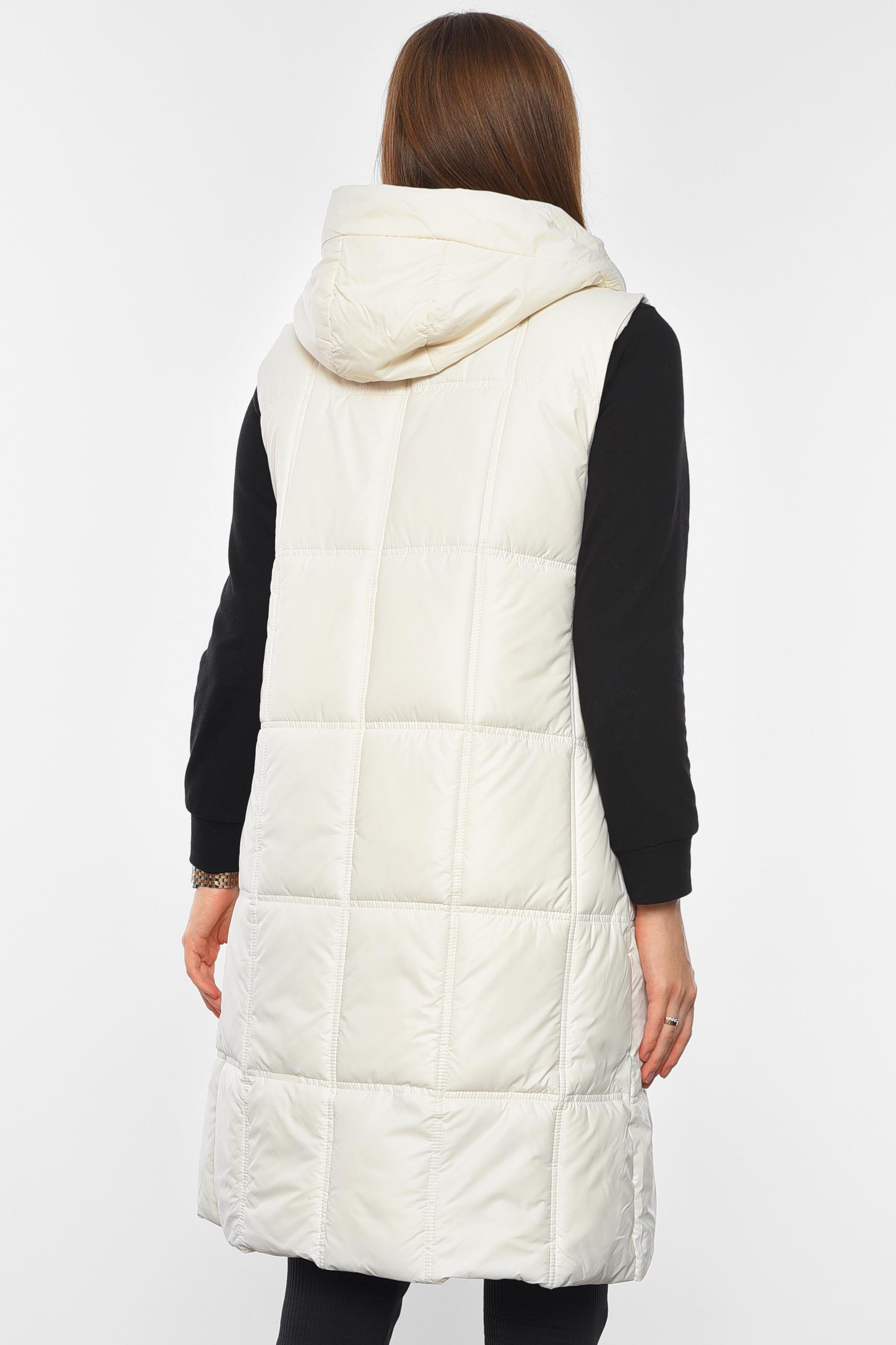 Жилетка женская удлиненная M Молочный (193481) - фото 3
