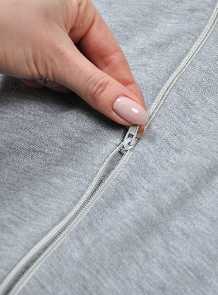 Пелюшка-кокон з шапочкою дитяча утеплена на блискавці 0-3 міс Сірий (MG173) - фото 5 Пелюшка-кокон з шапочкою дитяча утеплена на блискавці 0-3 міс Сірий (MG173) - фото 5